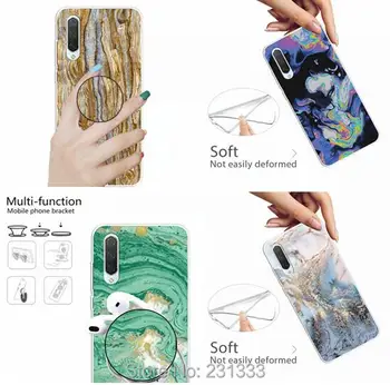 

Marble Granite Stand Soft TPU Case For Huawi Honor 10 Lite 20 PRO 9X Enjoy 9S Relief Oil Rock Stone gel Cover Skin Luxury 100pcs