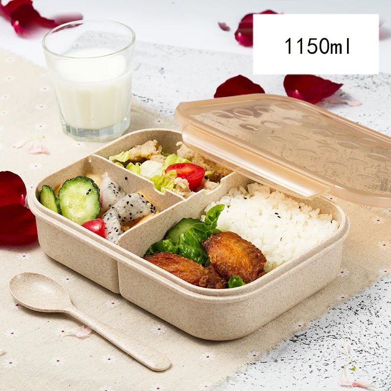 1 шт. Bento Box для детей герметичный школьный Ланч-бокс Microwavable с 3 отделениями контейнер для еды для детей