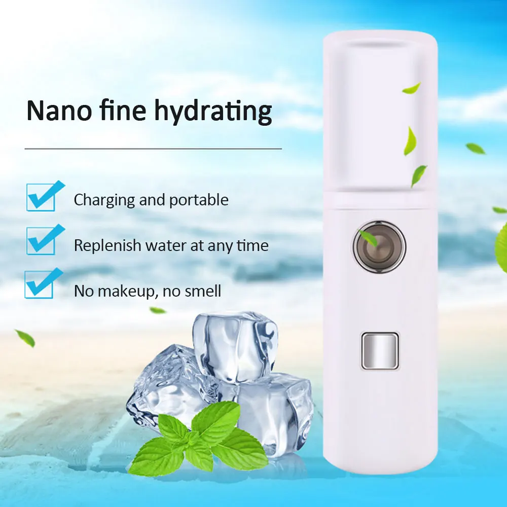 

USB Portable Nano Mist Sprayer Facial Body Moisturizing Nebulizer Steamer Mini Face Spray Beauty Instruments Skin Care Device