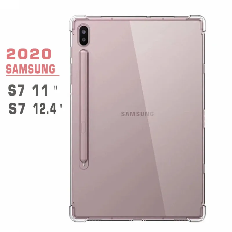 Прозрачный чехол из ТПУ для планшета Samsung Galaxy Tab S7 11 Plus FE Lite 2021 SM-T970 T975 T870 T875 тонкий