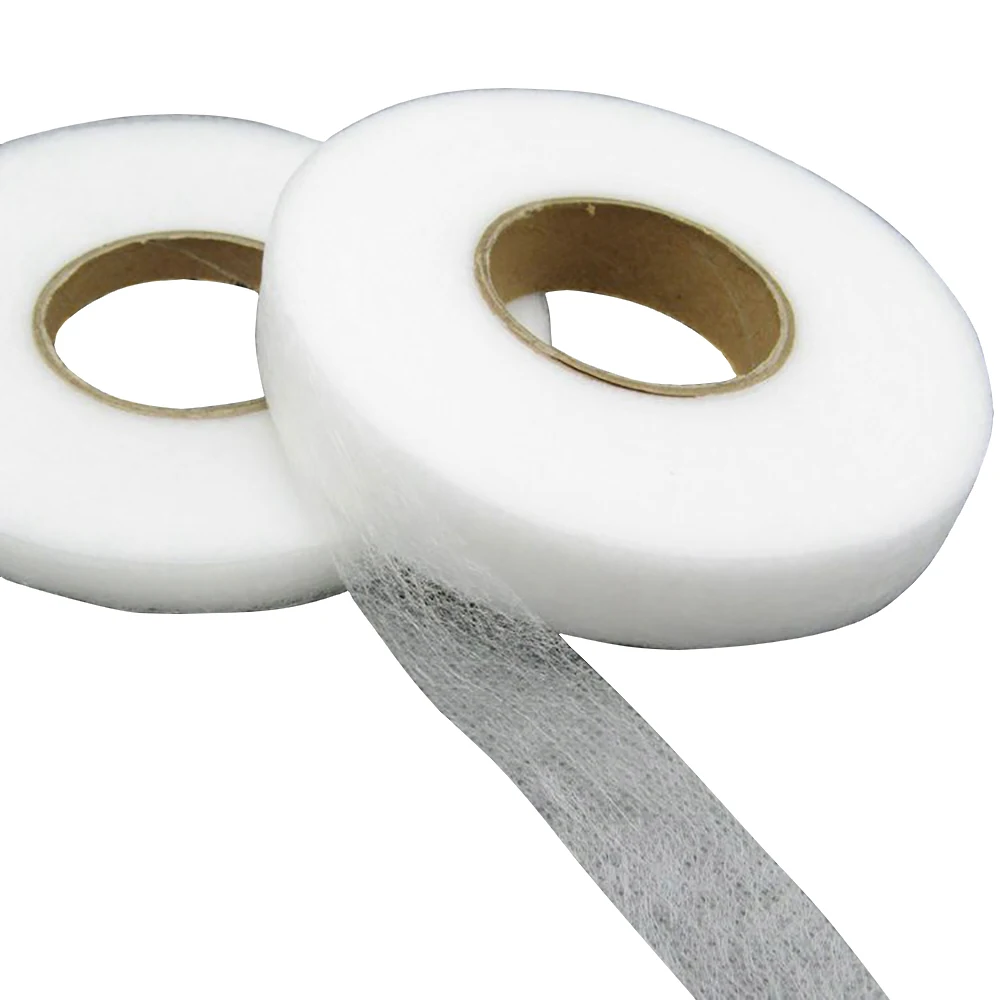 White Black Double-Sided Hot Melt Adhesive Interlining Tape Patchwork  Hemming Material DIY Clothes Sewing Accessories 68Yards