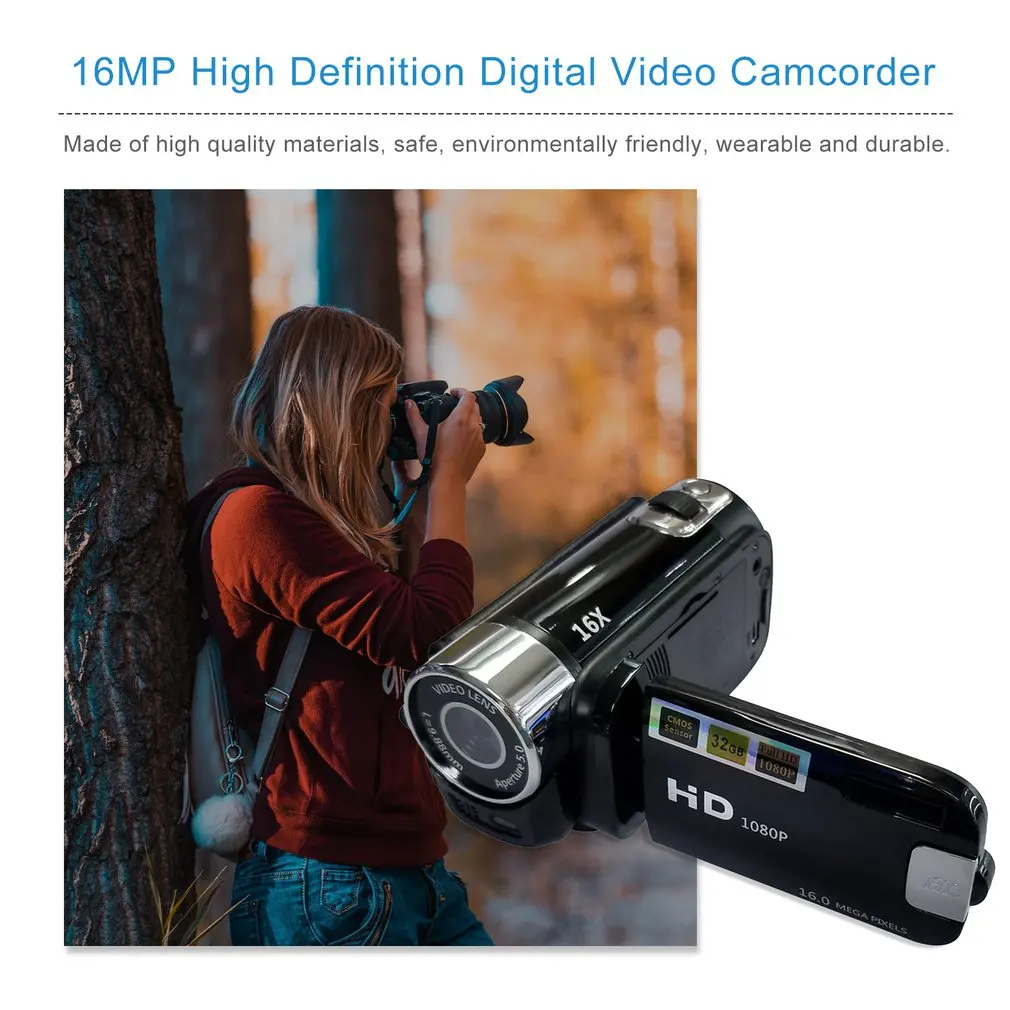

Digital Video Camera Full HD 1080P 2.7 LCD Handheld Hd Hd Camera Rotary Mini Camcorder 18 X Digital Zoom 16 MP CMOS Hot Sale