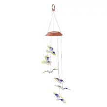 Solar Eagle Shape Transparent Outdoor Wind Chimes Home Ornament Manual Innovative Pendant Garden Decoration