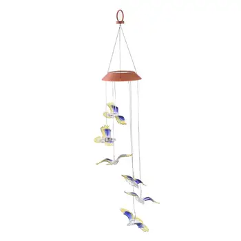 

Solar Eagle Shape Transparent Outdoor Wind Chimes Home Ornament Manual Innovative Pendant Garden Decoration