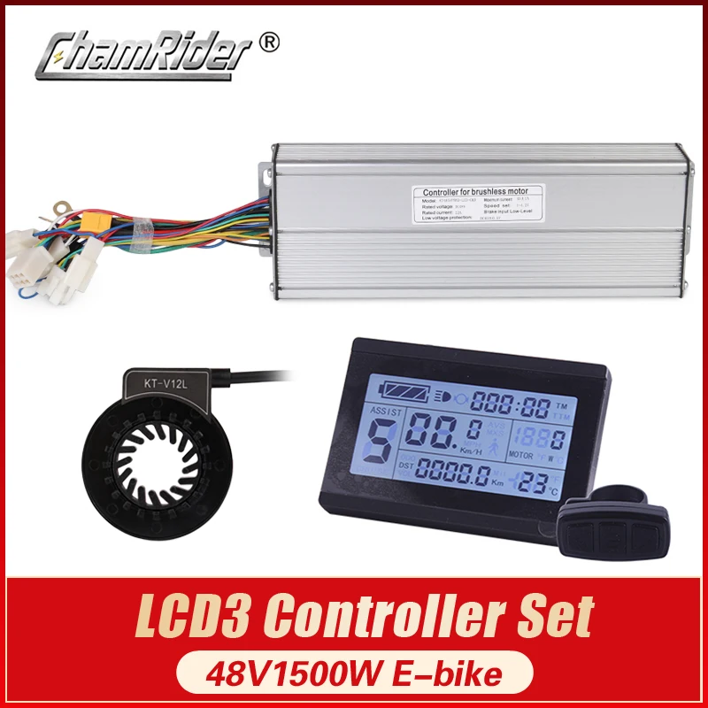 

LCD Sine Wave Controller for E-bike, LCD3 Display, Meter, PAS Set, Conversion Kit, Hall Sensor, 48V, 60V, 1500W