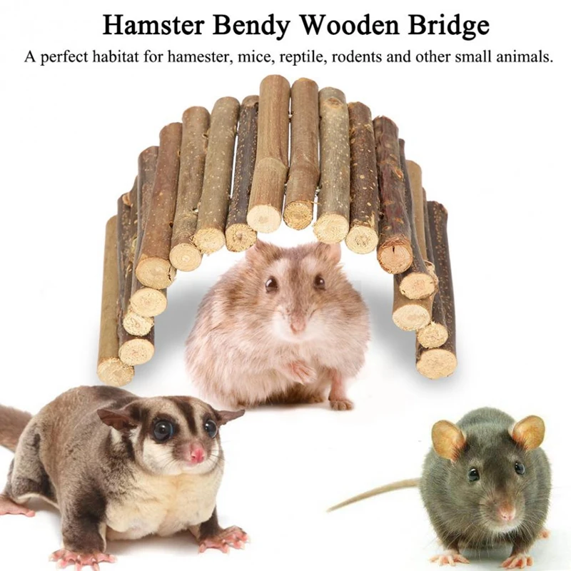 2 шт. хомяк гибкий деревянный мост игрушечные лестницы маленький дом животных аксессуары для Хомяк Мыши грызунов альпинистская игрушка