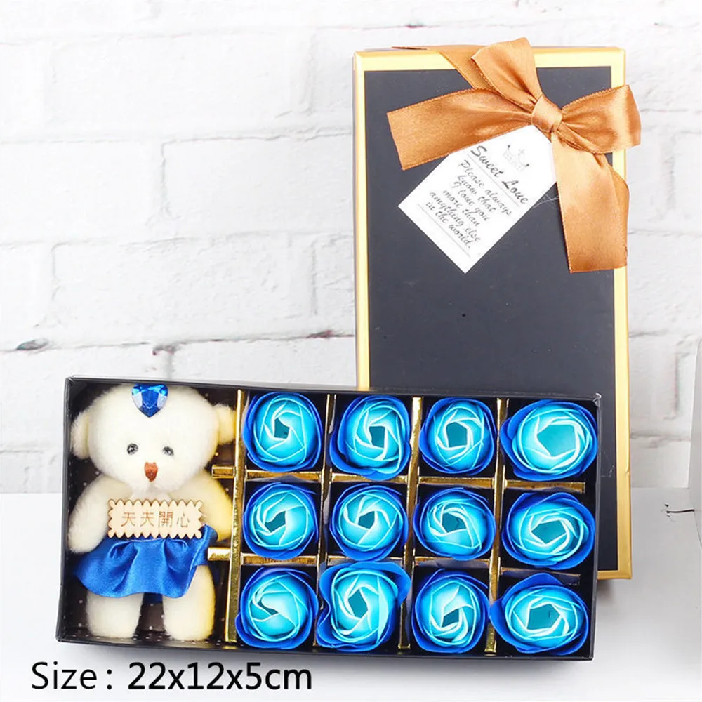 12pcs Soap flowers Hand-made rose Santa bear Romantic and creative birthday gift Rose soapsuds | Красота и здоровье