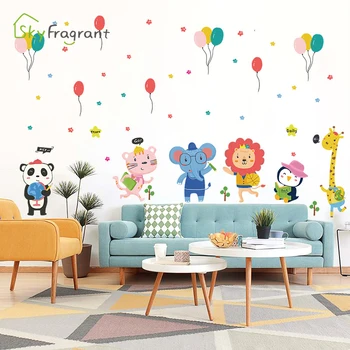 

Cartoon animals stickers kids room decoration self-adhesive wall sticker bedroom toys room decoration kindergarten wall decor