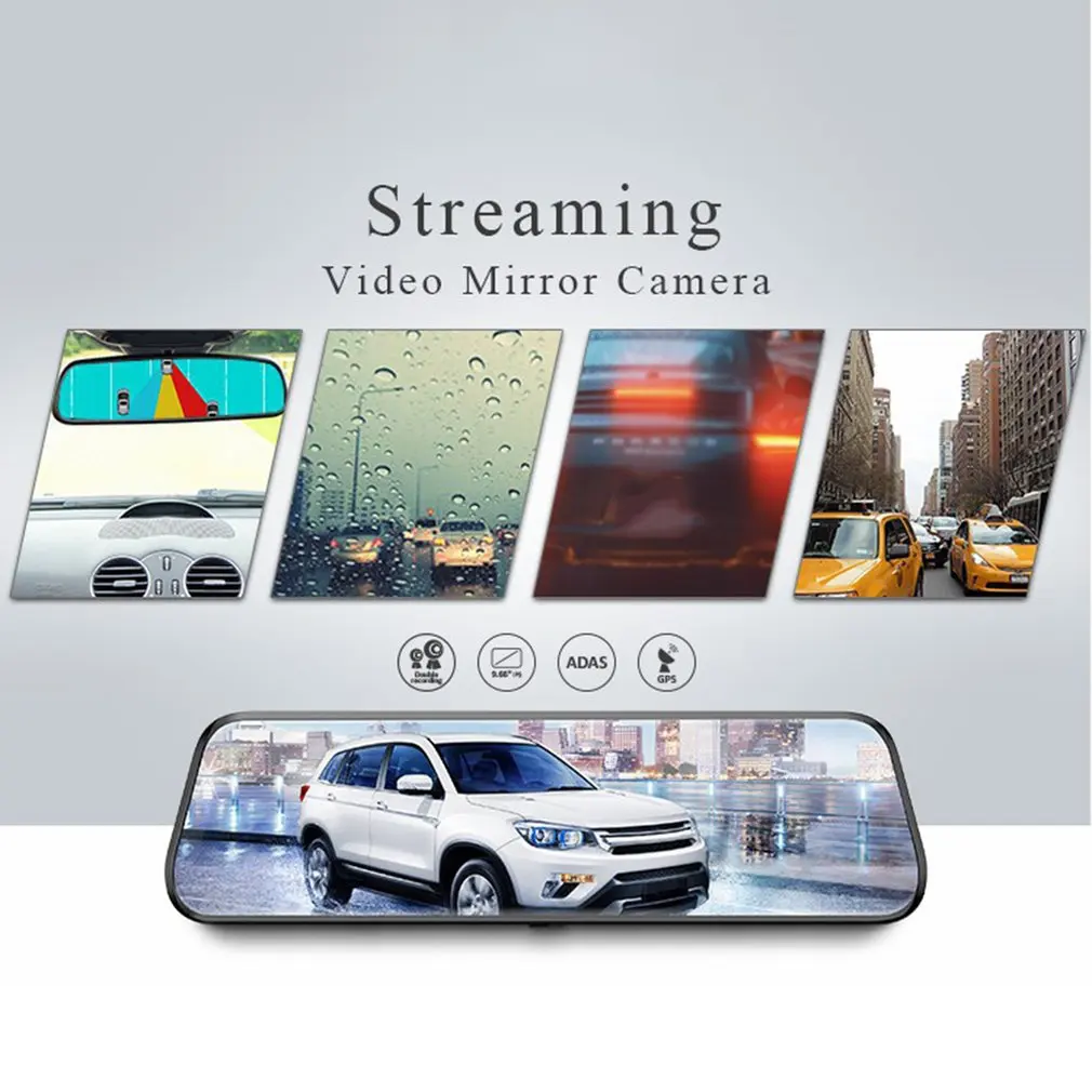 

Streaming Video Full HD 1080p Dashcam Camera Rear View Mirror Monitor Car Dvr