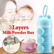Детская вместительная коробка для сухого молока с рисунком, трехслойный переносной Сменный Чехол для кормления ребенка