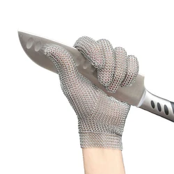 Gant de protection en maille d'acier inoxydable, couteau à anite, résistant au courrier en chaîne, gant de protection pour le travail de boucher en cuisine 