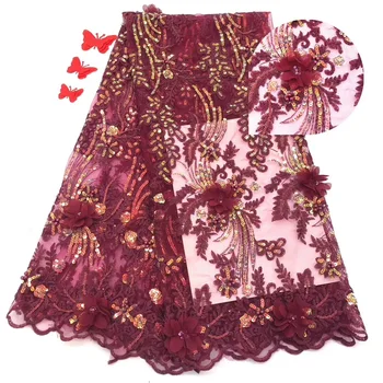 

Latest French Nigerian Laces Fabric 2019 High Quality Tulle African Laces Fabric Wedding African French Tulle Lace