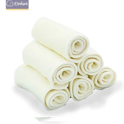 Elifant absorvente de 4 camadas de fibra de bambu para fralda de pano 35x13cm, 10 peças, reutilizável, super macio, para bebês, fralda para bebê