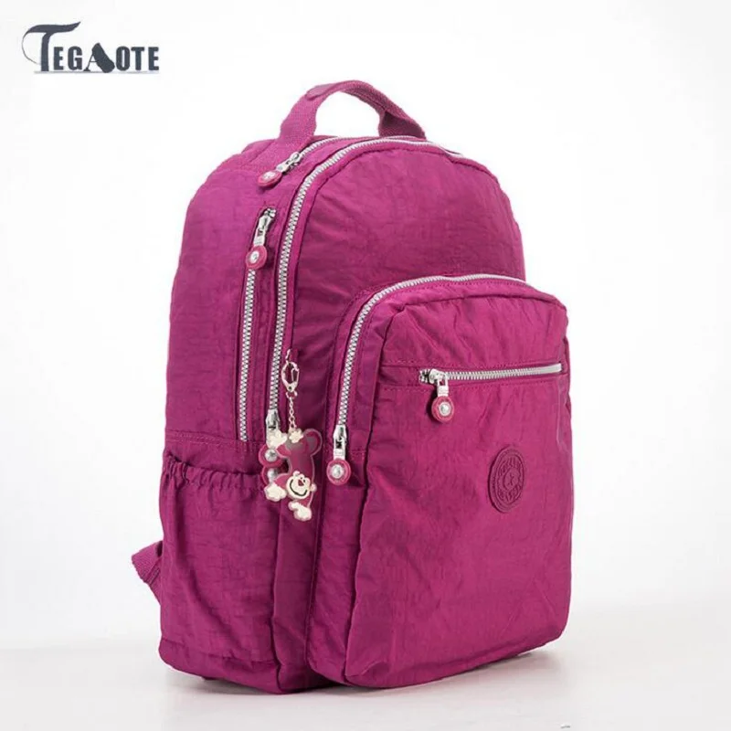 TEGAOTE, женский рюкзак для девочек-подростков, нейлоновые рюкзаки, Mochila Feminina, женский рюкзак для путешествий, школьный рюкзак, Sac A Dos - Цвет: 4