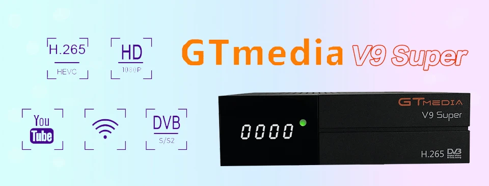 GTMEDIA V9 супер лучшее ТВ-цифра спутниковый телевизионный ресивер+ один год, Европейский 7-линия cccam блок питания USB2.0 декодер