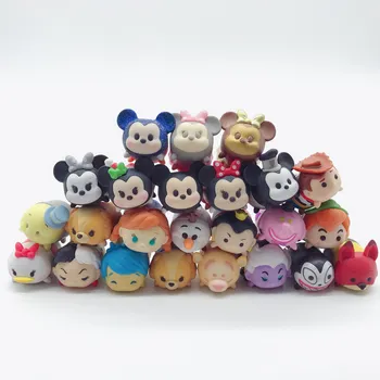 

Cartoon Animal Model Toy 3CM Stack Up Dolls Capsule Minnie Mickey Mouse Winnie Figures PVC Dolls For Chirldren Gifts model
