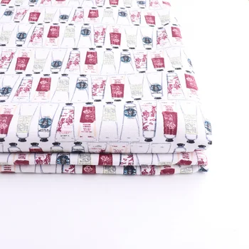 

Printed Cotton Fabric Cartoon Toothpaste Cute sewing cloth for Kids Pillowcase Tablecloth Placemat Bags Material Handmade 120CM