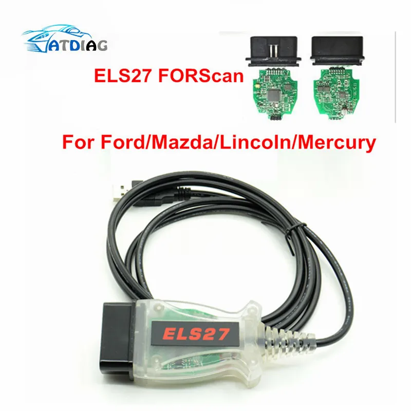 

FORScan ELS27 Scanner For Ford/Mazda/Lincoln/Mercury Vehicles ELS27 FORScan Scanner OBD2 Diagnostic Cable Support ELM327 J2534