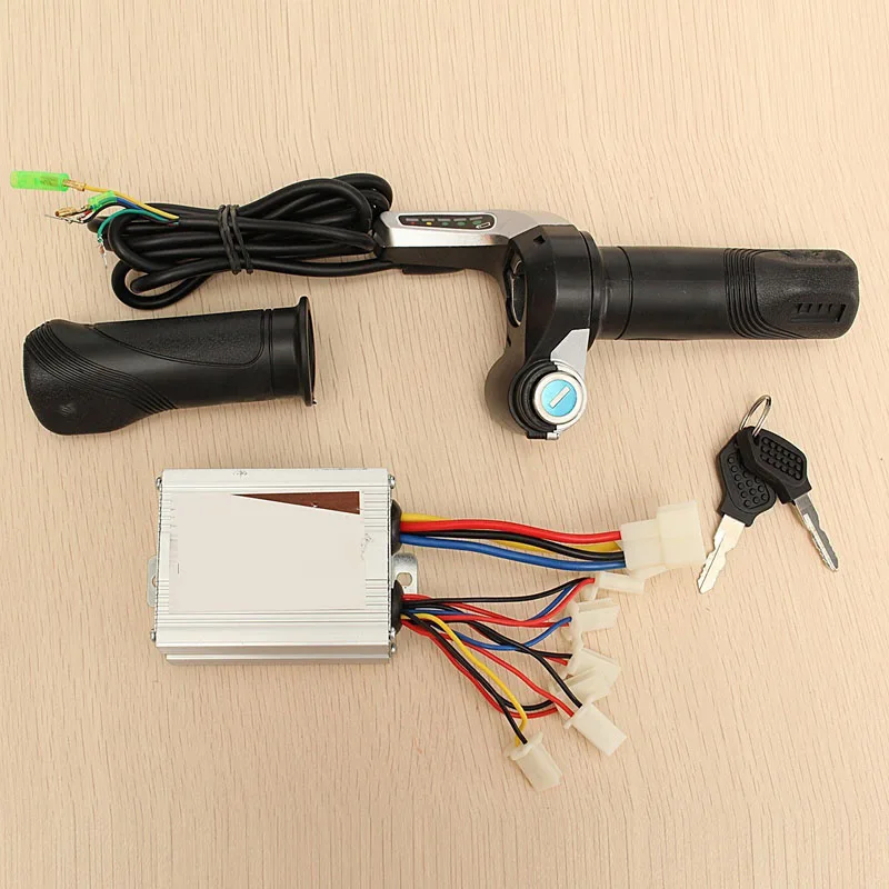 24V 500W щетка с двигателем переменного тока Скорость пульт дистанционного управления и электрический велосипед дроссельные Захваты Набор/комплект