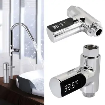 

Fashionable Water Temperature Meter Energy Saving ABS Durable Bathe Shower Thermometer Practical Rotatable Digital Display