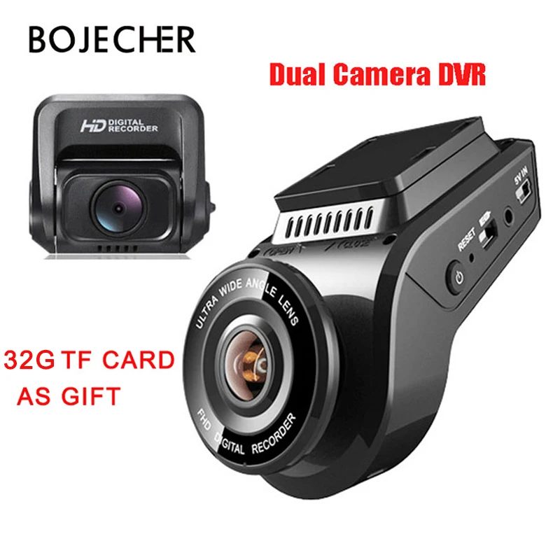 4K 1080P Ultra HD Car DVR camera Car Dash cam with 170 Degree Rear Camera Night Version 2160P Full HD GPS Dual Lens Auto Dashcam