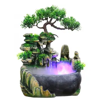 

Miniatures Atomizing Desktop Fountain Waterfall Humidifier for Office Home Desk Decoration Home Decoration Fashion Decor