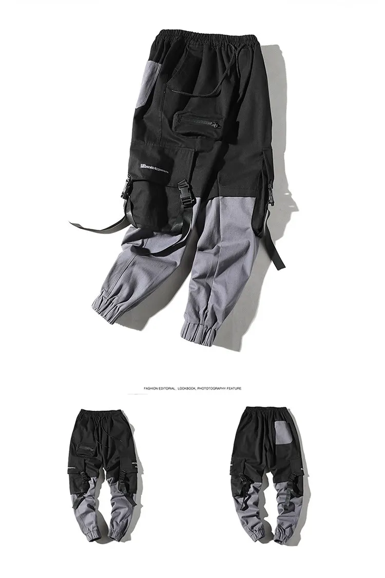 Хип-хоп Джоггеры мужские в Корейском стиле уличная одежда брюки мужские modis повседневные брюки карго модные Соединенные черные брюки kpop