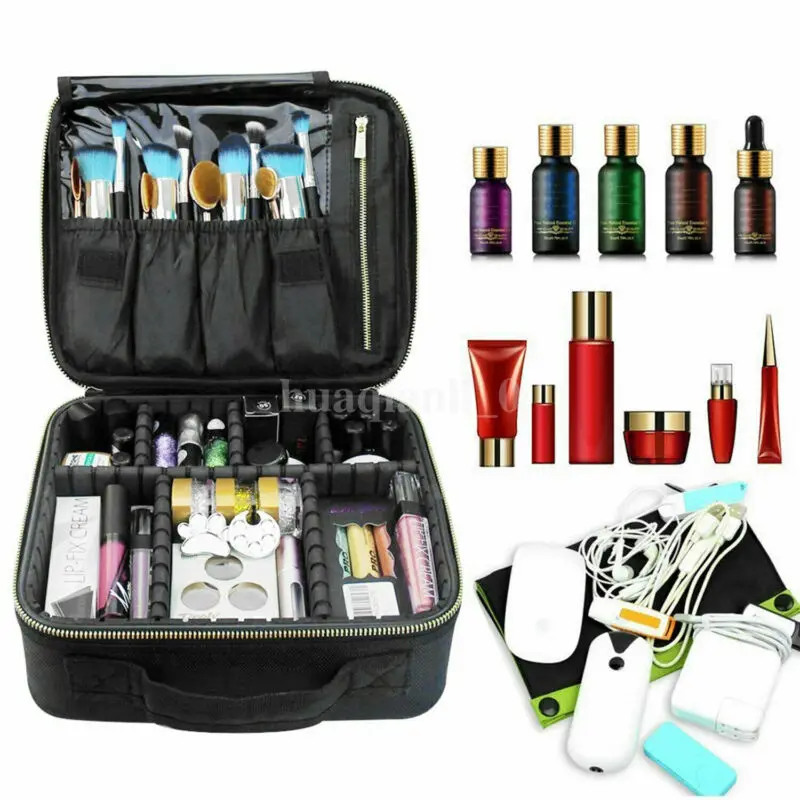  Professional Large Make Up Bag Vanity Case Cosmetic Nail Tech Storage Beauty Box Clapboard Cosmetic