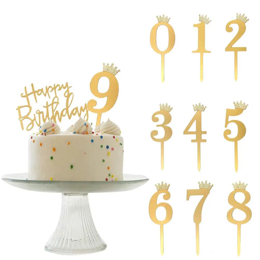 Cake Topper Number Decoration | Happy Birthday Number Topper ...