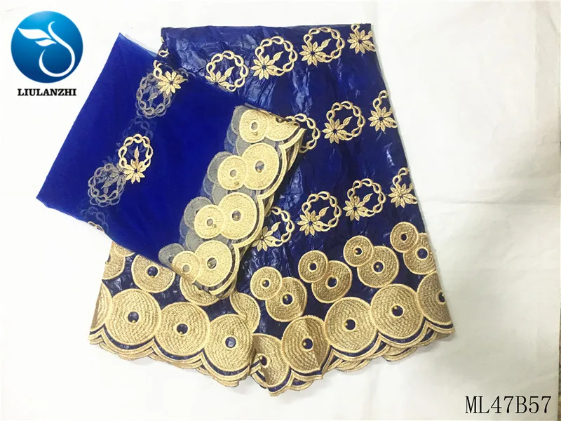LIULANZHI базин ткань африкен 5+ 2 ярдов riche из вышитой парчи нигерийская хлопчатобумажная ткань Базен ML47B57