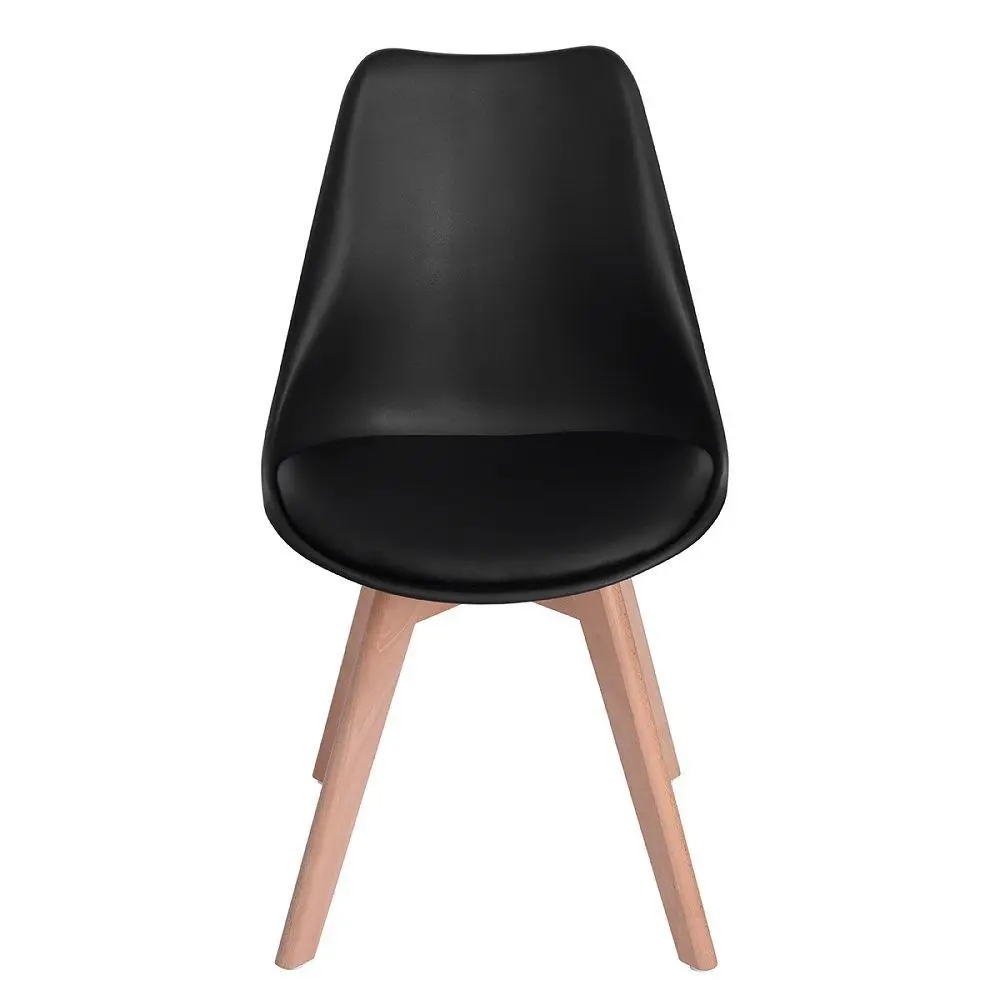 2pcs Chair Simple assembly structure Solid wood dining chair with High Calibre Thick padded seat Ideal for home office cafés