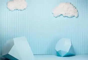 

Laeacco Blue Wall Clouds Interior Scene Baby Children Portrait Photo Backdrop Photography Background For Photo Studio Video