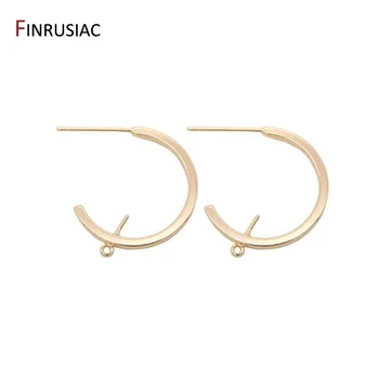 

Atmospheric C-Shaped Post Earrings For Women Simple Design Shiny Smooth Clear Charm Earring Fashion Jewelry