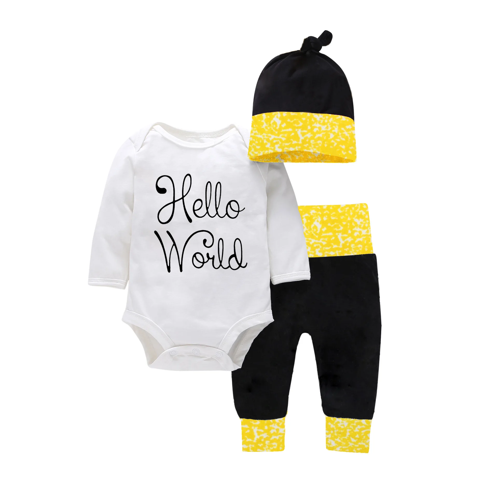 

European and American children's clothing autumn and winter infant baby cotton explosion models three-piece