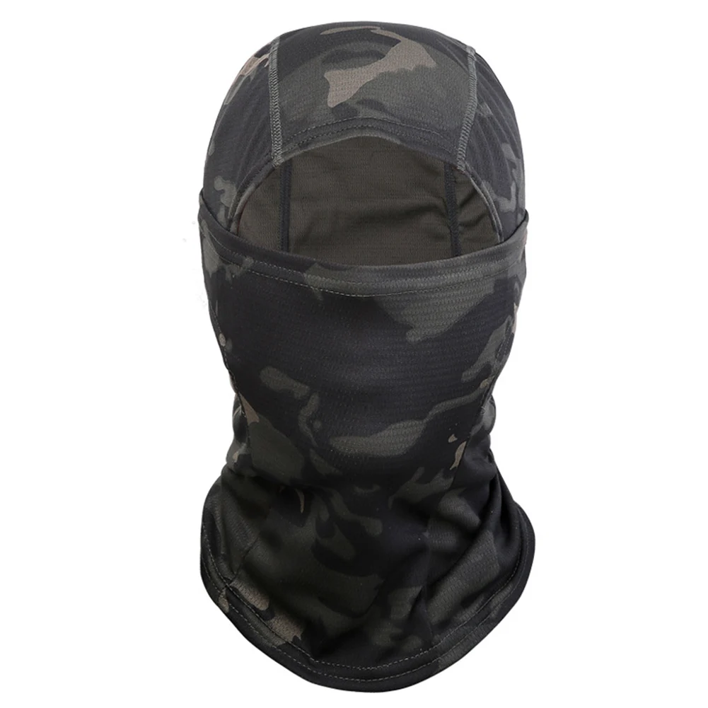 Велосипедная маска ветрозащитная Военная с капюшоном для альпинизма, для всего лица, для охоты, дышащая, для бега, камуфляжный головной убор, для улицы, Wargame - Цвет: 02