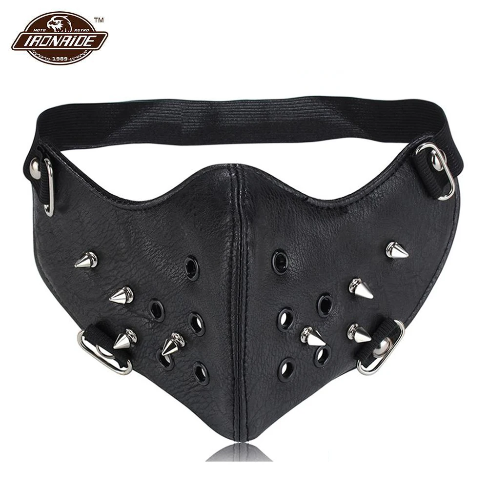 Балаклава мотоциклетная маска для лица из искусственной кожи Защитная Ретро