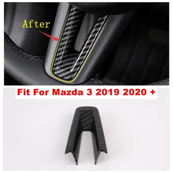 

Steering Wheel Decoration Strip Accessories Interior Cover Trim Fit For Mazda 3 Hatchback Sedan 2019 2020 ABS Carbon Fiber Look