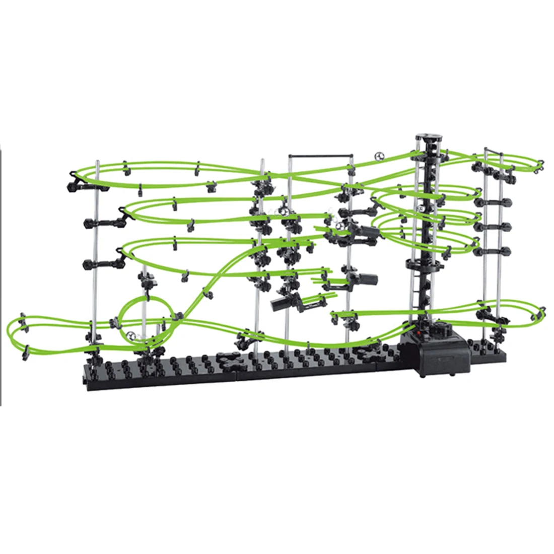 879 шт. Уровень 7 мраморная роликовая модель американских горок комплект космический рельс с 6 стальными шариками светится в темноте Рождественский подарок для детей старше 15 лет - Цвет: 299 pcs Level 3