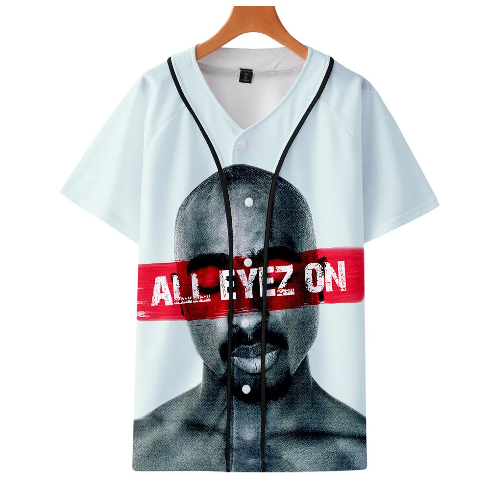 

Rock Singer 2pac Tupac Shakur 3d Printed baseball t shirt Short Sleeve Men Women tshirt t-shirt Hip Hop Tee shirt Brand Clothing