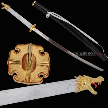 

Anime Sword Dragon Handle 1045 carbon steel Handmade Blade Sharp edge Katana real Samurai Sword two type for choose