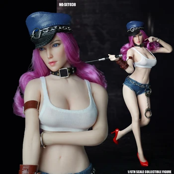 

1/6 Scale Female Figure Head Sculpt Clothes Accessory Street Fighting Girl for 12" DIY S07C Body Action Figures