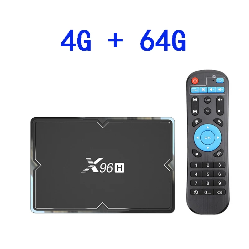 4G 64G TV BOX X96H Смарт ТВ коробка Android 9,0 4 Гб 64 Гб оперативной памяти, 32 Гб встроенной памяти, процессор Allwinner H603 Quad core 2,4G& Wi-Fi 5 ГГц 6K Google Netflix Youtube IPTV Set-top BOX - Цвет: 4G 64G TV BOX