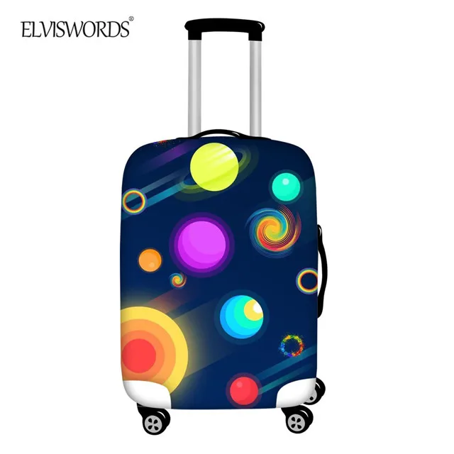 ELVISWORDS аксессуары для путешествий, чемодана крышка тележка чехол для чемодана с толстой молнией, зимние ботинки с защитой от пыли планеты для 18-32 дюймов - Цвет: HMC291