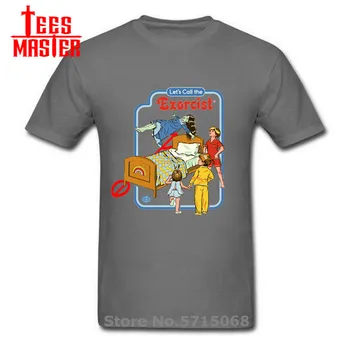 

Classic 80'S Cotton Logo Design Cool T-Shirts 2020 Hipster Let's Call the Exorcist Horror Summons Demons Men Tee Shirt Camisetas