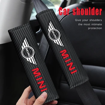 

3D Car Seat Belt Pads Seat Shoulder Strap Pad Cushion Cover For BMW Mini Cooper R56 R50 R53 F56 R60 Car Styling Accessories