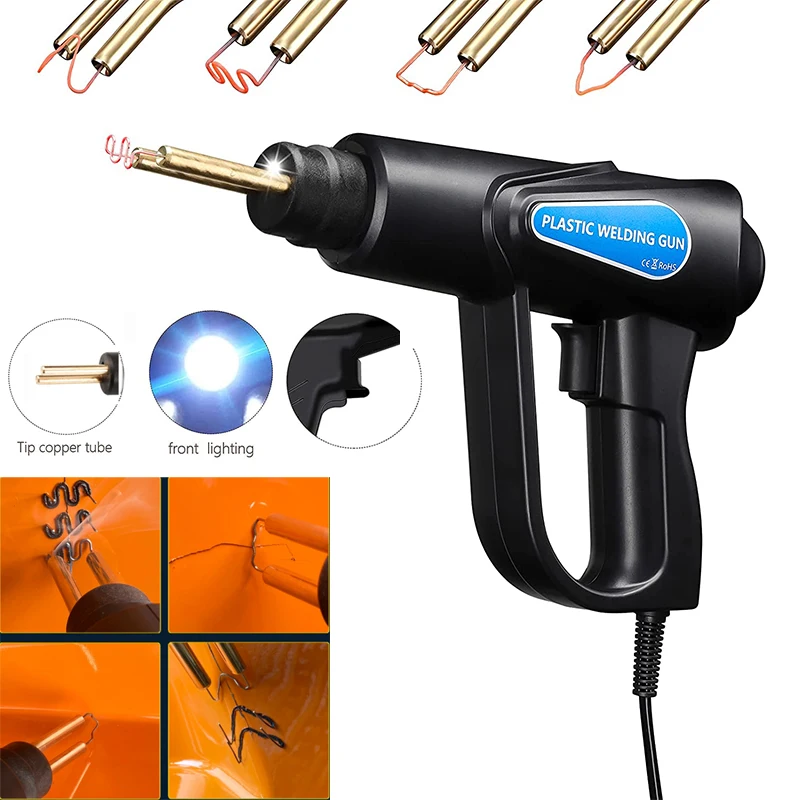 Hot Staple Tool Repair Welding Tool Plastic Welder PVC Repairing Machine Handy 70W Staplers Machine Car Bumper Repairing Stapler electric solder