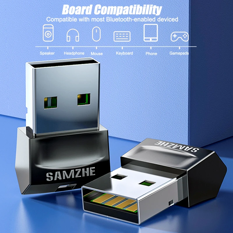 SAMZHE USB Bluetooth Dongle Adapter PC Mouse Aux Audio Bluetooth 4.0 4.2 5.0 Speaker Music Receiver Transmitter