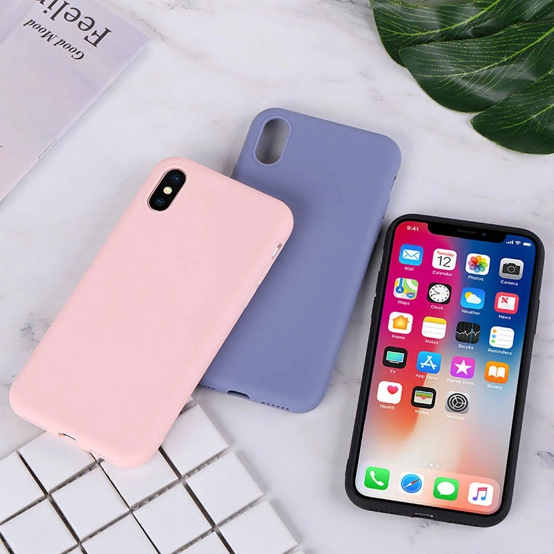 Силиконовый чехол для iPhone 11 Pro Max SE 2020 мягкие Матовые чехлы из ТПУ на заднюю панель