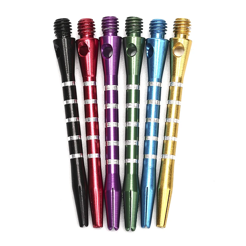 6 x Aluminum Darts 2ba Shafts Colors Medium Harrows Dart Throwing Stems 