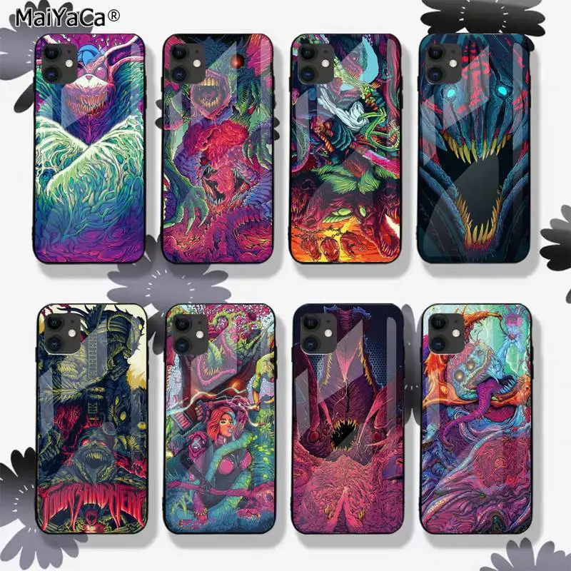 MaiYaCa Hyper Beast Cs go черный чехол из закаленного стекла для iPhone 8 7 6 6S Plus X XR 11 pro XS MAX fundas |